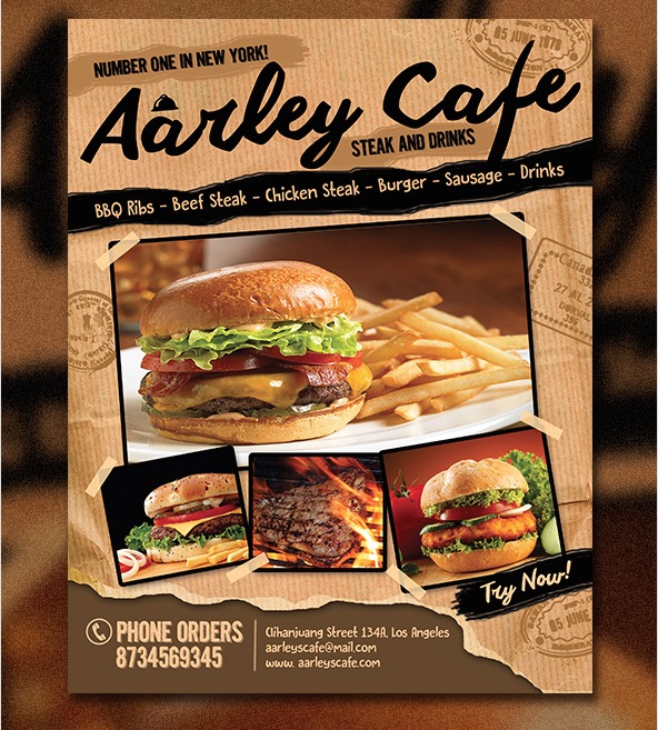 Cafe Menu Flyer Template