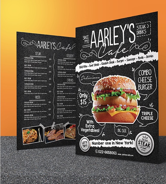 Asphalt Food Menu Flyer Template
