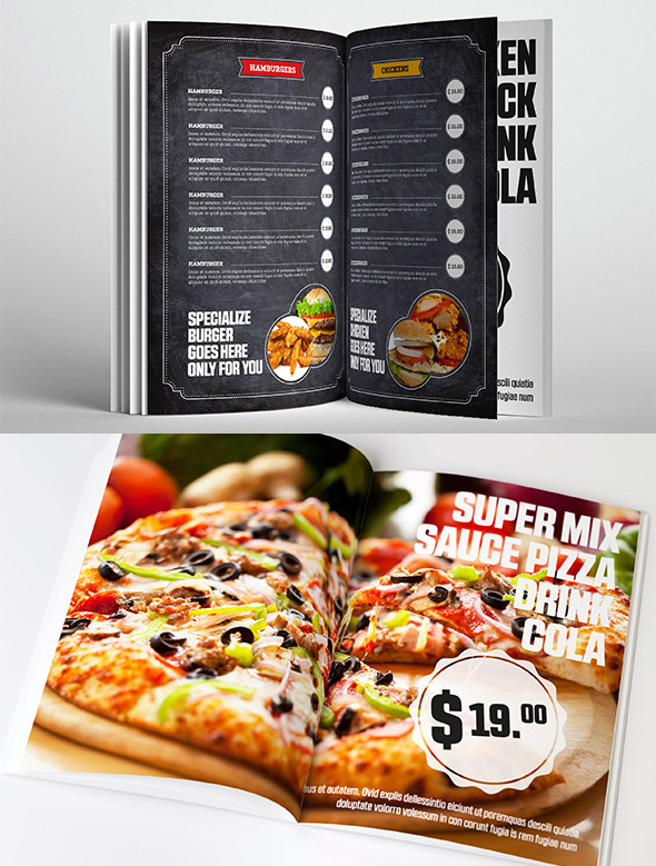 Restaurant Menu Chalkboard Template