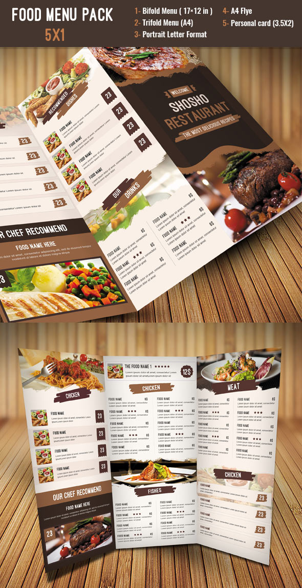 Food Menu Template Pack